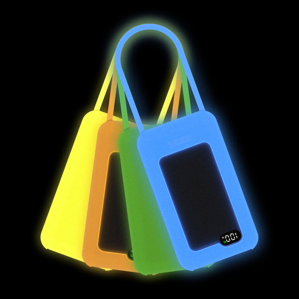 QP2000C 전용 핸디형 야광 실리콘 케이스 - 글로우블루